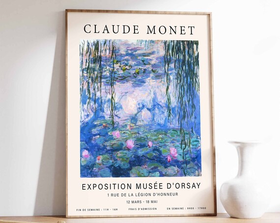 Claude Monet Blue Water Lilies Musee d'Orsay Exhibition Poster