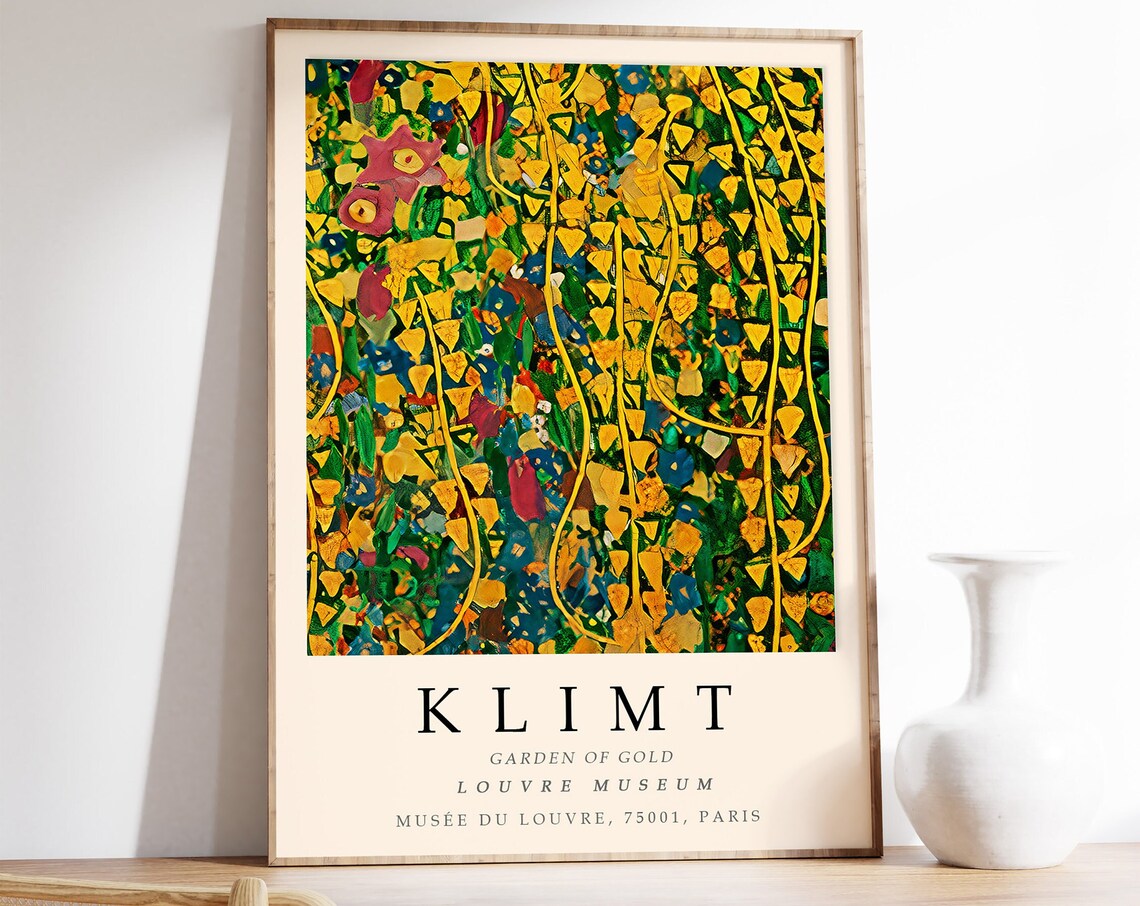 Gustav Klimt Garden Of Gold Art Nouveau Print