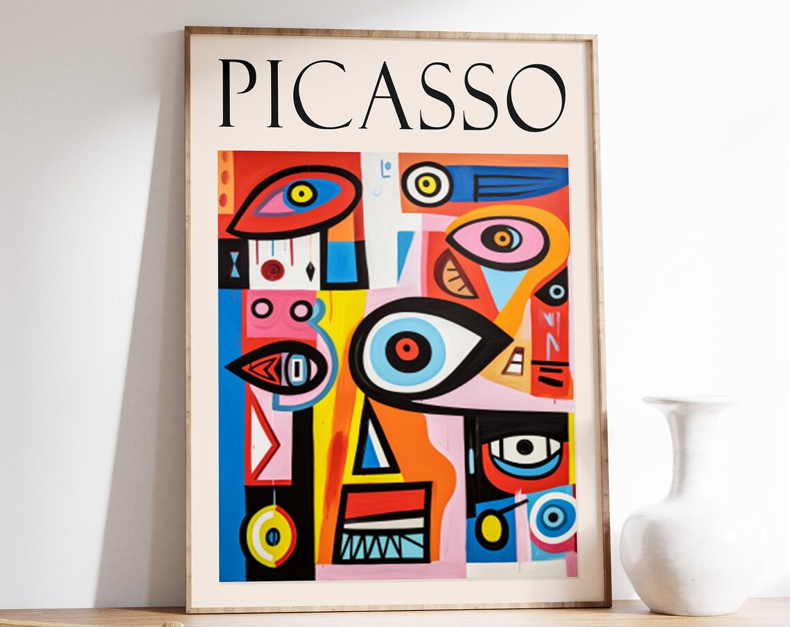 Picasso Abstract Faces Retro Abstract Art Print