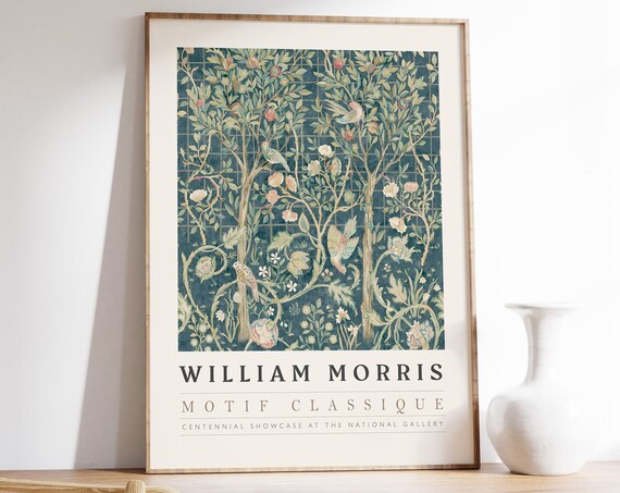 William Morris Motif Classique Floral Exhibition Gallery Poster
