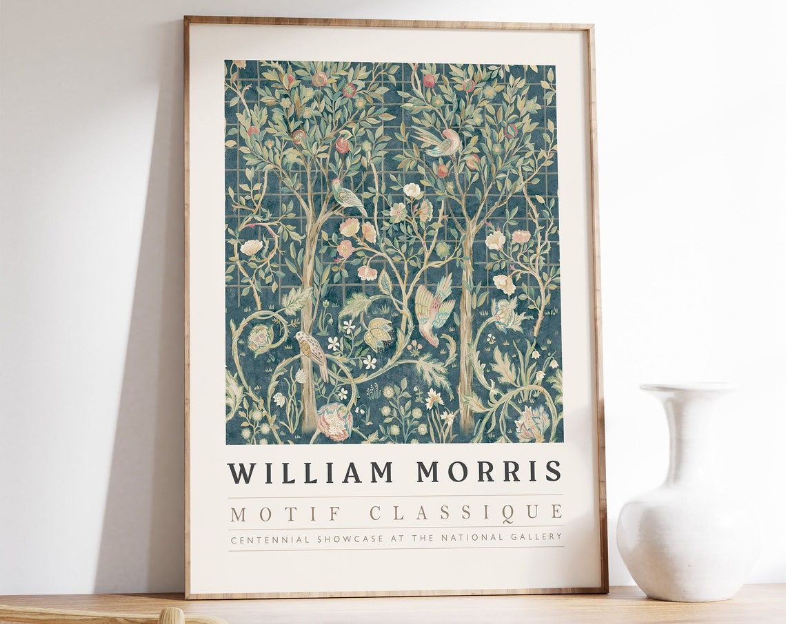 William Morris Motif Classique Floral Exhibition Gallery Poster