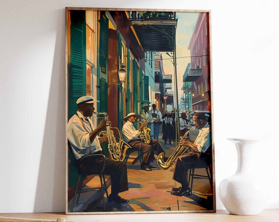 Jazz Music Retro Poster, Music Lover Gift
