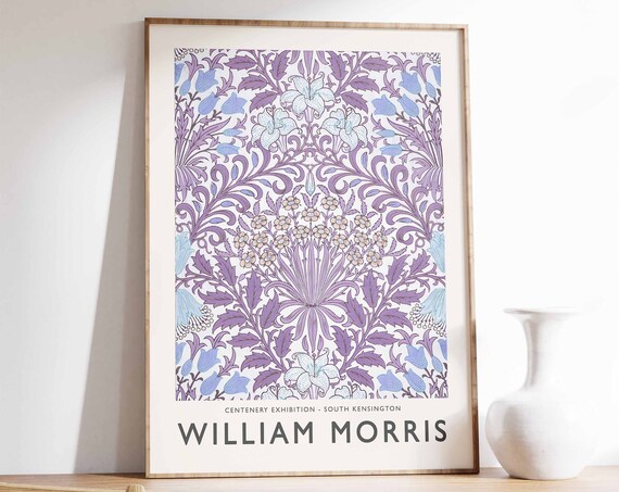 William Morris Centenary Exhibition Botanical Pattern Poster