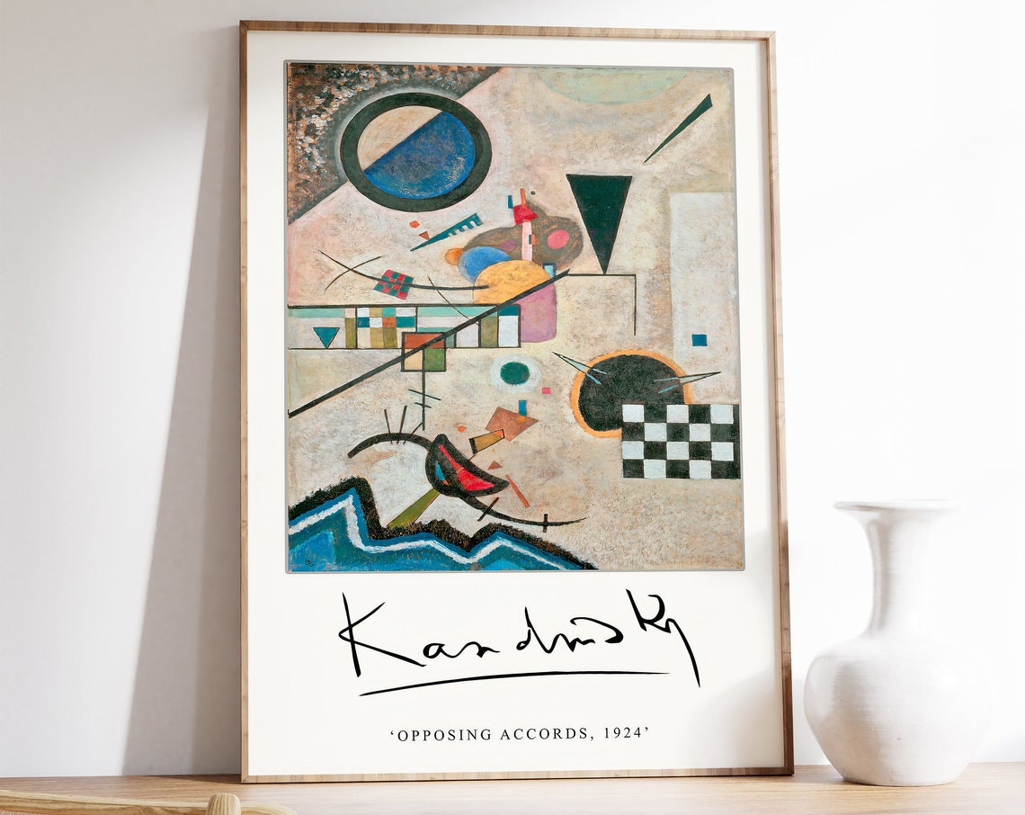 Kandinsky Opposing Accords 1924 Abstract Geometry Art Gallery Poster
