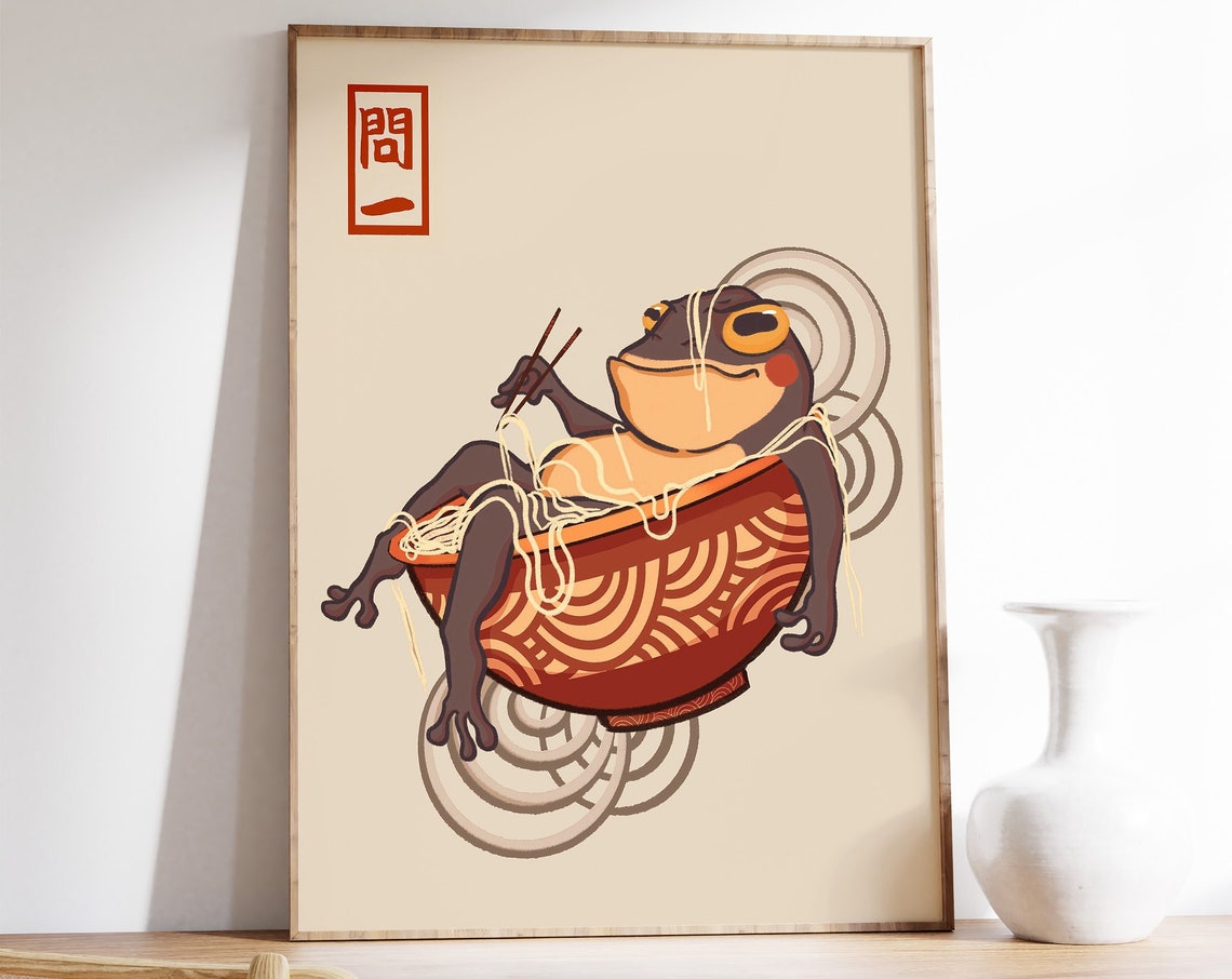 Matsumoto Hoji Art Print Japanese Poster Frog Matsumoto Hoji Vintage Art Print Animal Art Funny Animal Print Gift A1a2a3a4