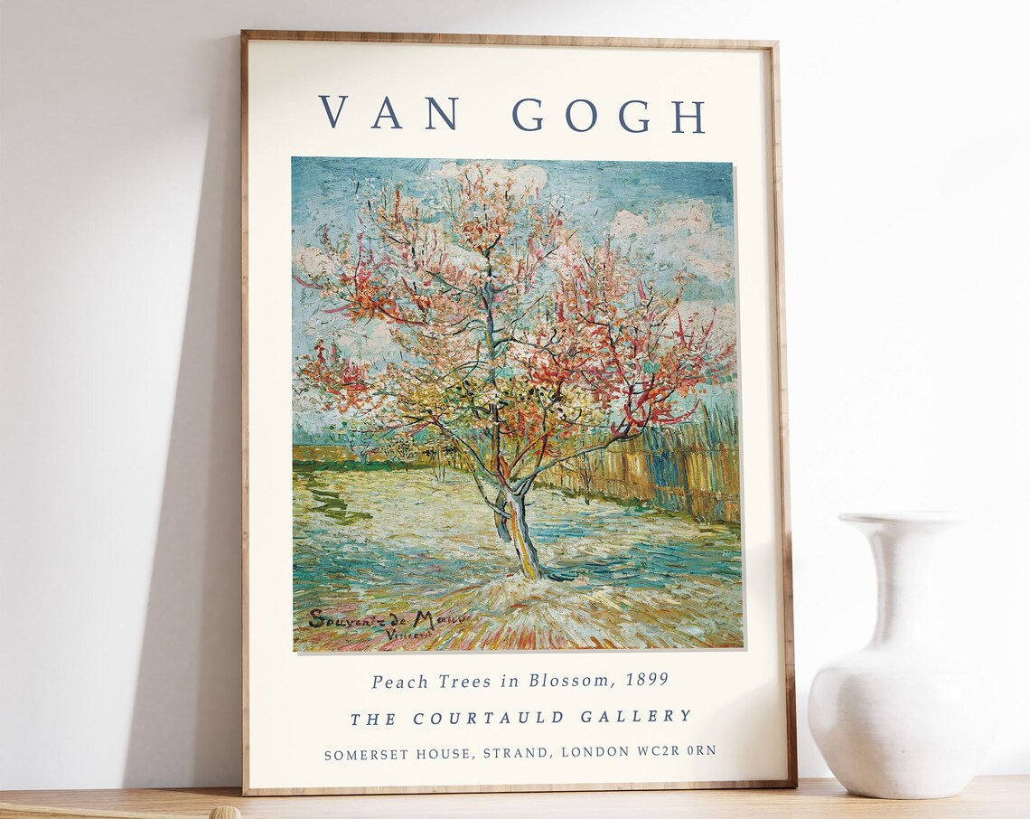 Van Gogh Peach Trees In Blossom Art Print