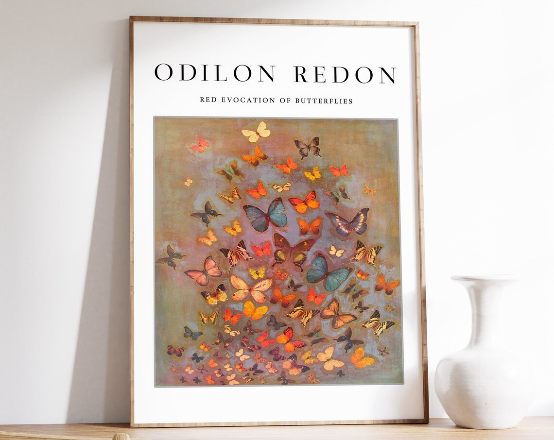 Odilon Redon Butterfly Floral Exhibition Poster