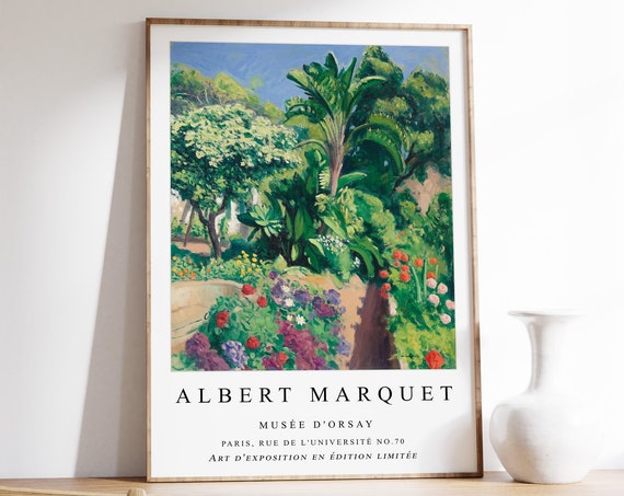 Albert Marquet Exhibition Poster The Flower Garden French Expressionist Print Fauvist Wall Art Scenery Nature Art Gift A1a2a2a3