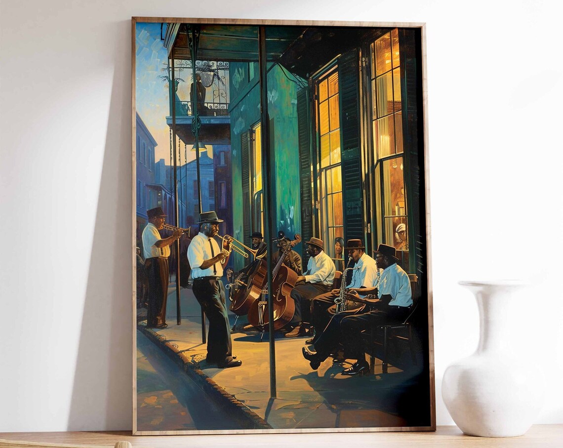 Jazz Music Retro Poster Print, Black Art