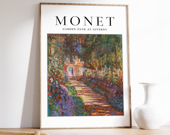 Claude Monet Garden Path at Giverny Art Print