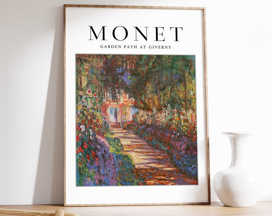 Claude Monet Garden Path at Giverny Art Print