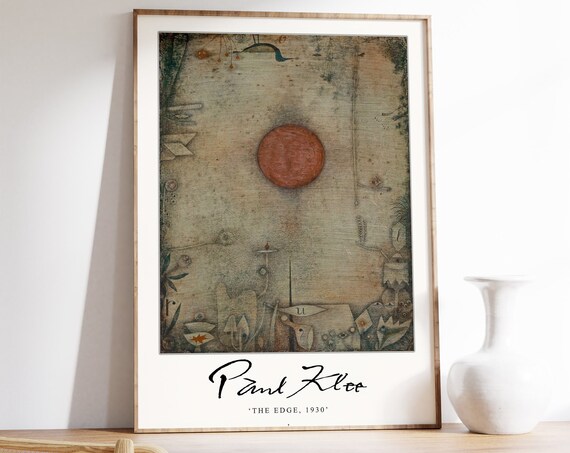 Paul Klee The Edge 1930 Abstract Red Circle Surrealist Art Poster