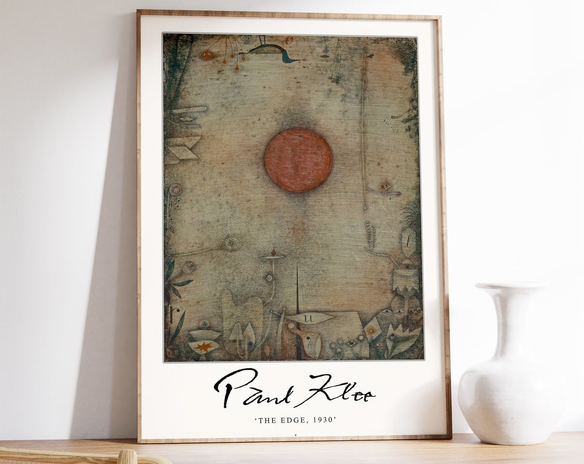 Paul Klee The Edge 1930 Abstract Red Circle Surrealist Art Poster