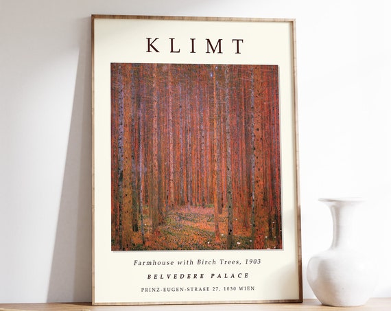 Gustav Klimt Floral Decor Poster Print