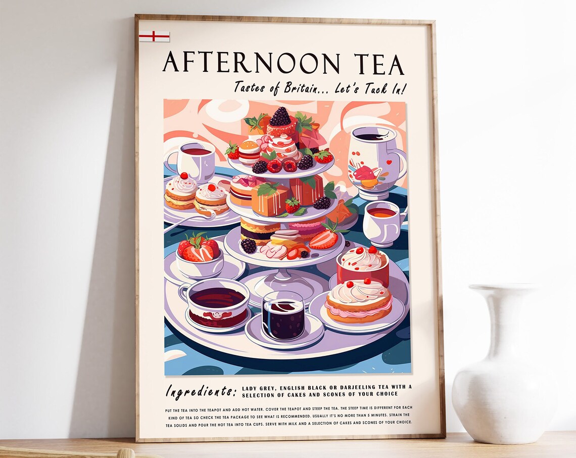 Afternoon Tea London Kitchen Decor Art Print