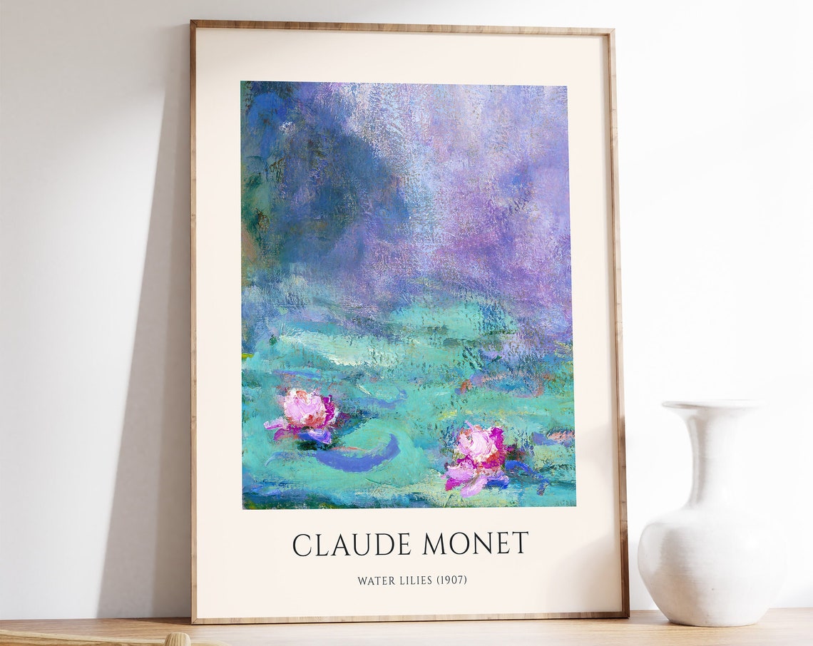 Claude Monet Water Lilies 1907 Impressionist Exhibition Poster