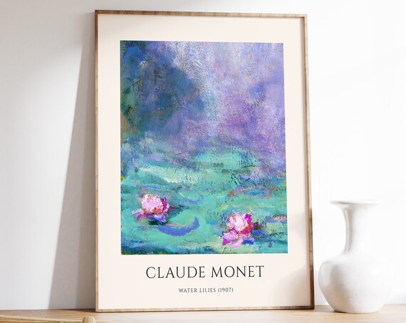 Claude Monet Exhibition Poster Water Lilies Monet Art Print Floral Wall Print Garden Scenery Nature Gift Idea Flowers A1a2a3a4