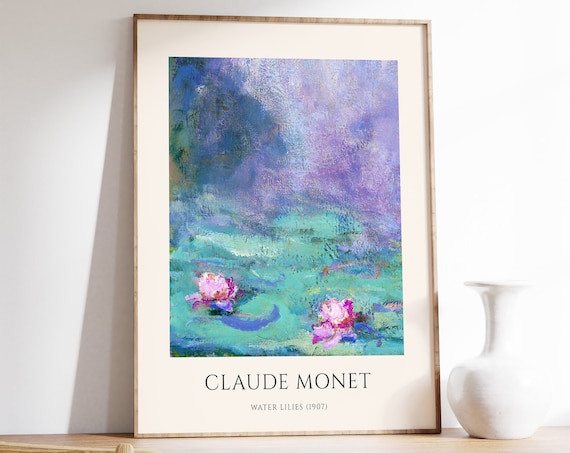 Claude Monet Water Lilies 1907 Impressionist Exhibition Poster