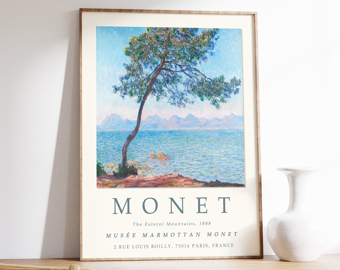 Claude Monet The Esterel Mountains Vintage Art Print