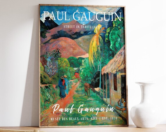 Paul Gauguin Street in Tahiti 1891 Tropical Village Art Print