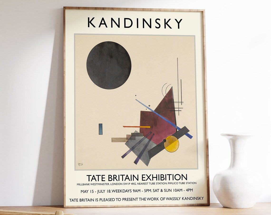 Wassily Kandinsky Exhibition Poster, Bauhaus Abstract Art Print