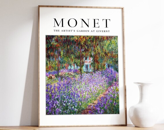 Claude Monet Exhibition Poster, Giverny Garden Art Print
