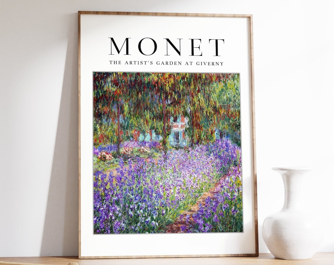 Claude Monet Exhibition Poster, Giverny Garden Art Print