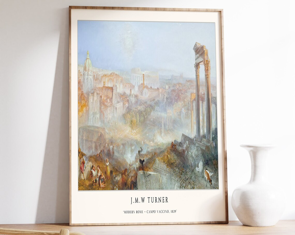 William Turner Exhibition Art Print, Modern Rome