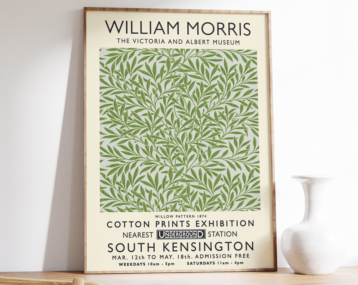 William Morris Vintage Floral Exhibition Art Print