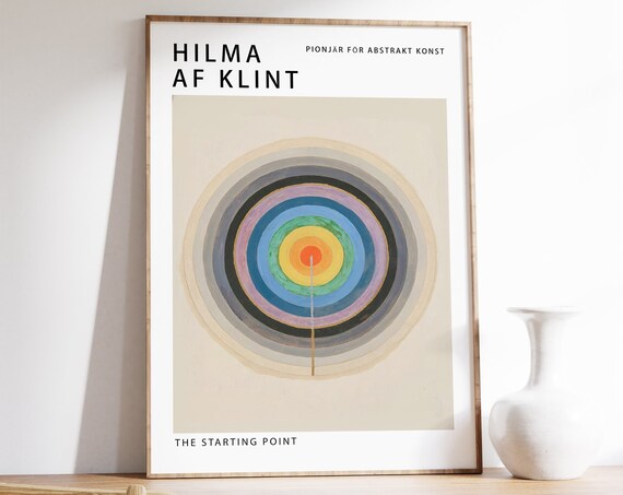 Hilma Af Klint Exhibition Poster The Starting Point Abstract Art Vintage Print Matisse Klimt Gift Idea Wall Art Decor