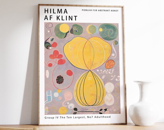 Hilma Af Klint The Ten Largest No 7 Adulthood Abstract Poster