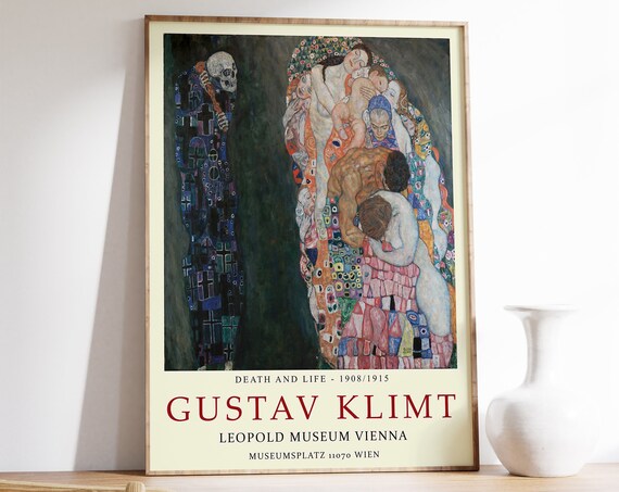 Gustav Klimt Death And Life Exhibition Poster