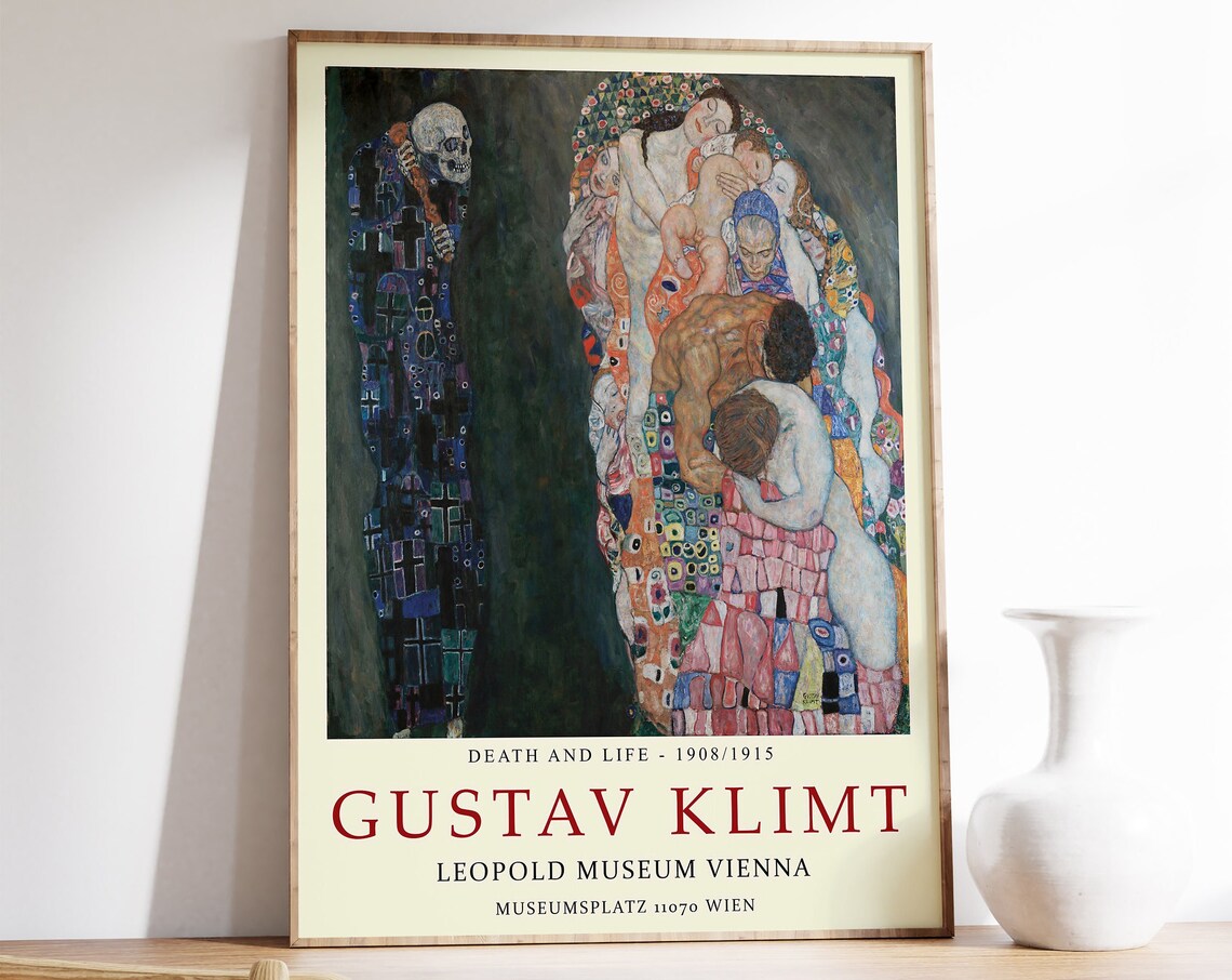 Gustav Klimt Death And Life Exhibition Poster
