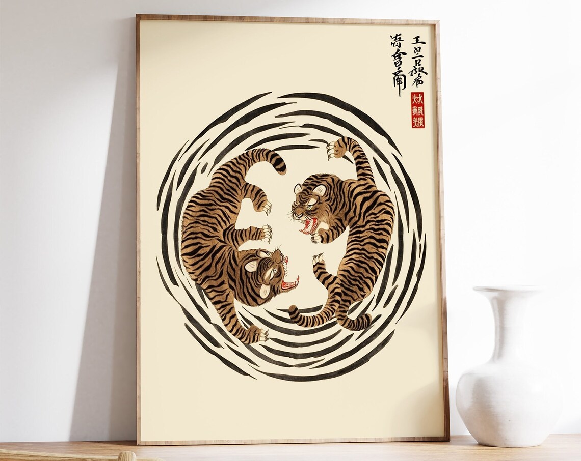Japanese Tiger Vintage Poster by Taguchi Tomoki