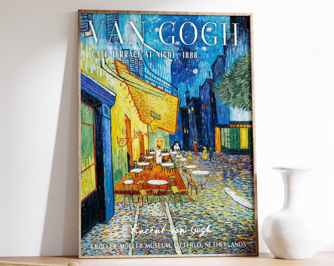 Van Gogh Cafe Terrace At Night Art Print