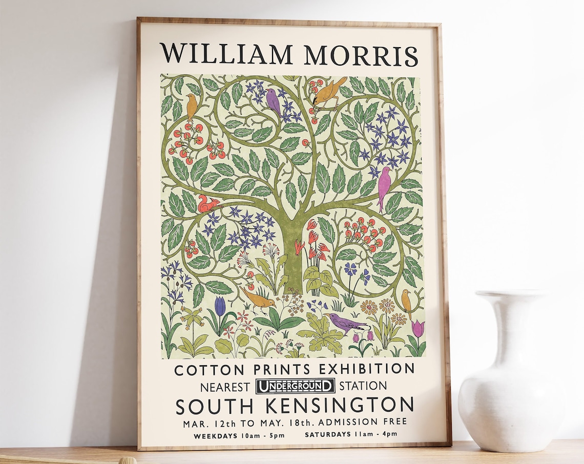 William Morris Floral Pattern, Vintage Art Print