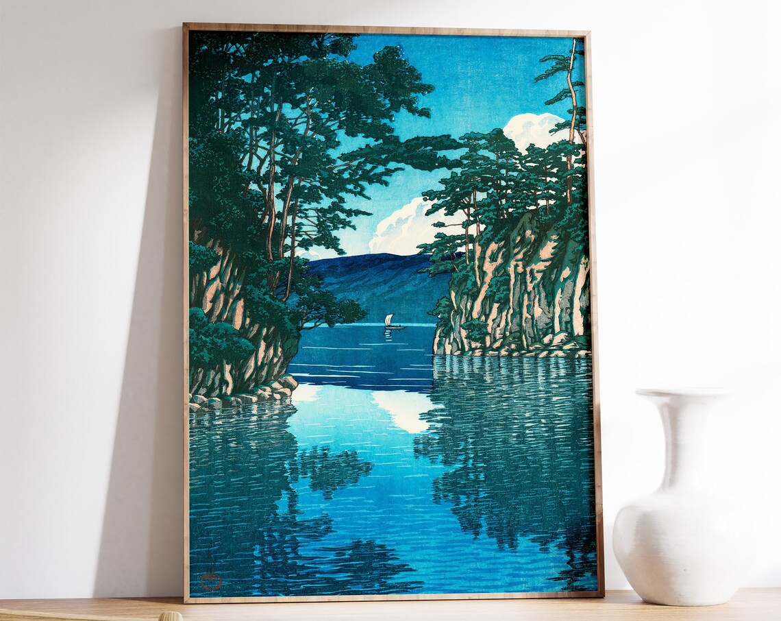 Hasui Kawase Lake Towada Japanese Poster Art Print
