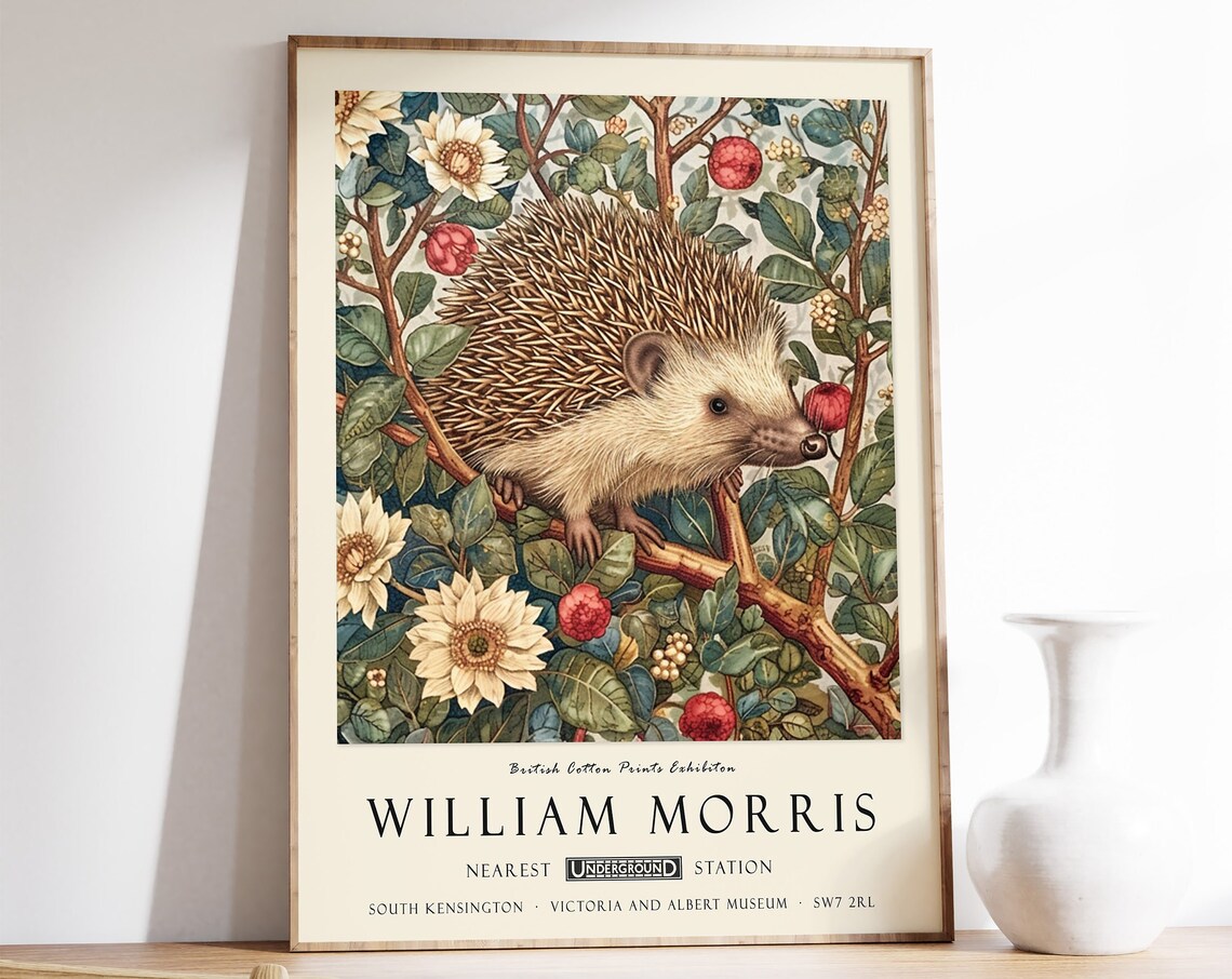 William Morris Exhibition Poster, Kew Gardens Vintage Print