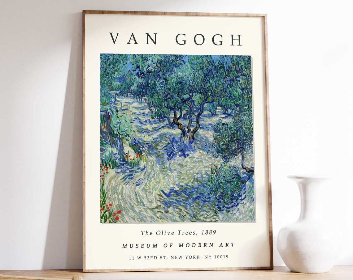 Van Gogh The Olive Trees Art Print, Floral Wall Art