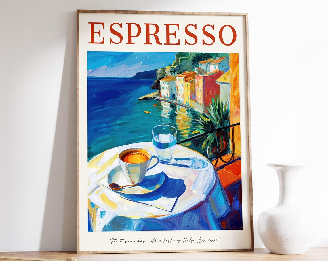 Vintage Italian Espresso Kitchen Art Print