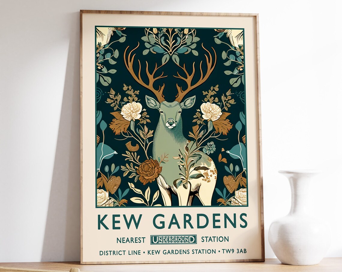 William Morris Kew Gardens London Vintage Art Print