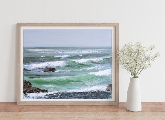 Ocean Seascape Painting by Katie Jobling, Coastal Art Print