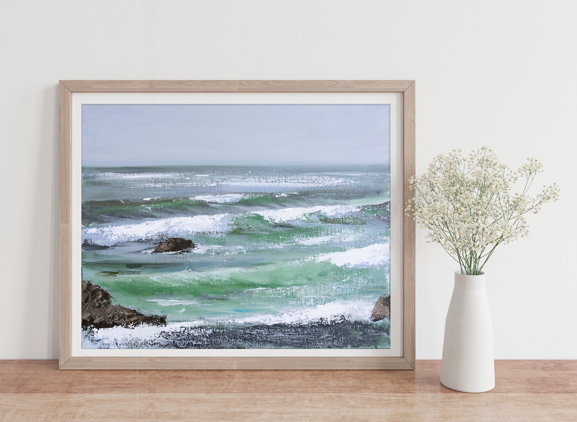 Ocean Seascape Painting by Katie Jobling, Coastal Art Print