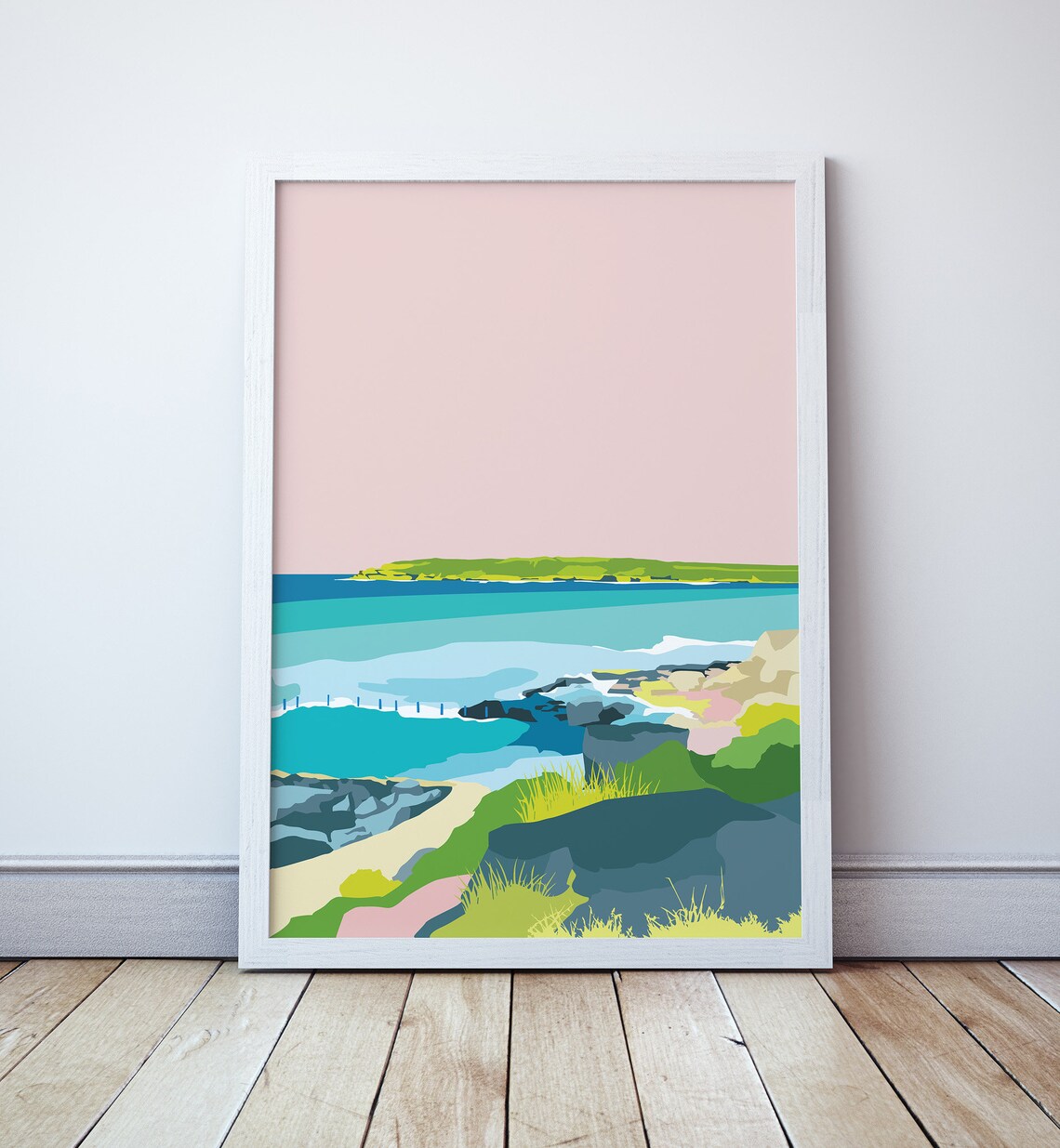 Maroubra Vintage Travel Poster, Ocean Seaside Coast