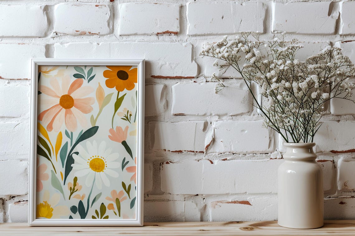Daisy Print, Cute Floral Illustration - Image 2