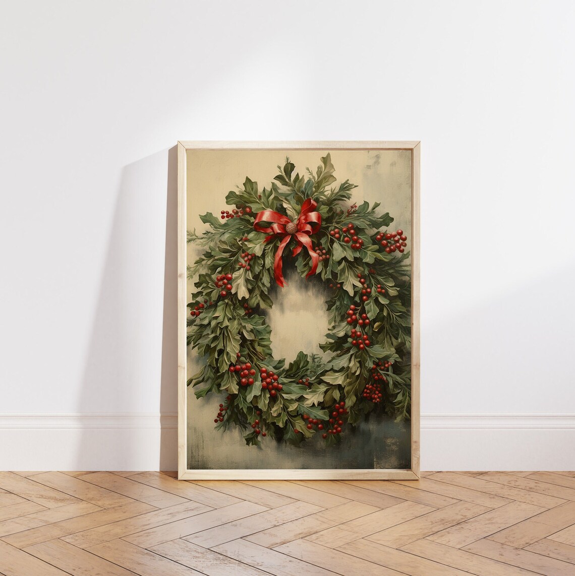 Christmas Wreath Holiday Decor Art Print - Image 5