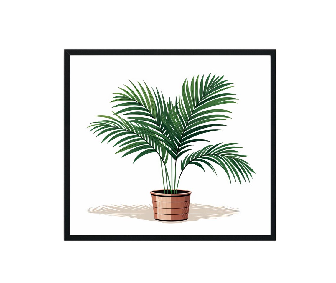 Areca Palm Plants Art Print, Botanical Decor
