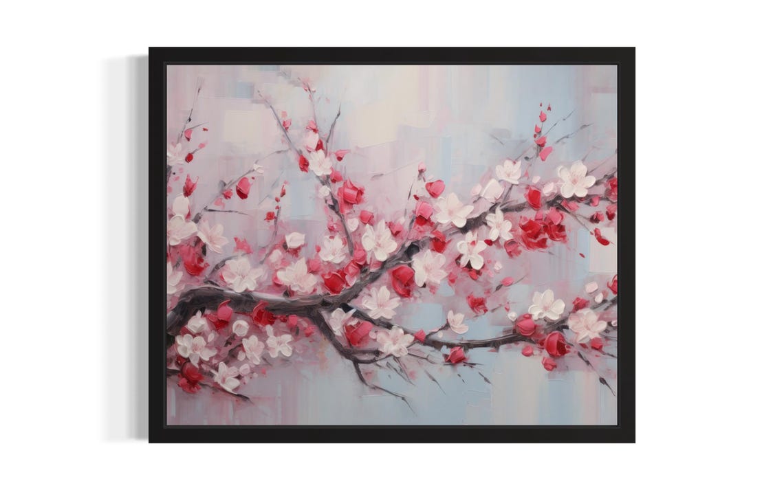 Cherry Blossom Abstract Art Print