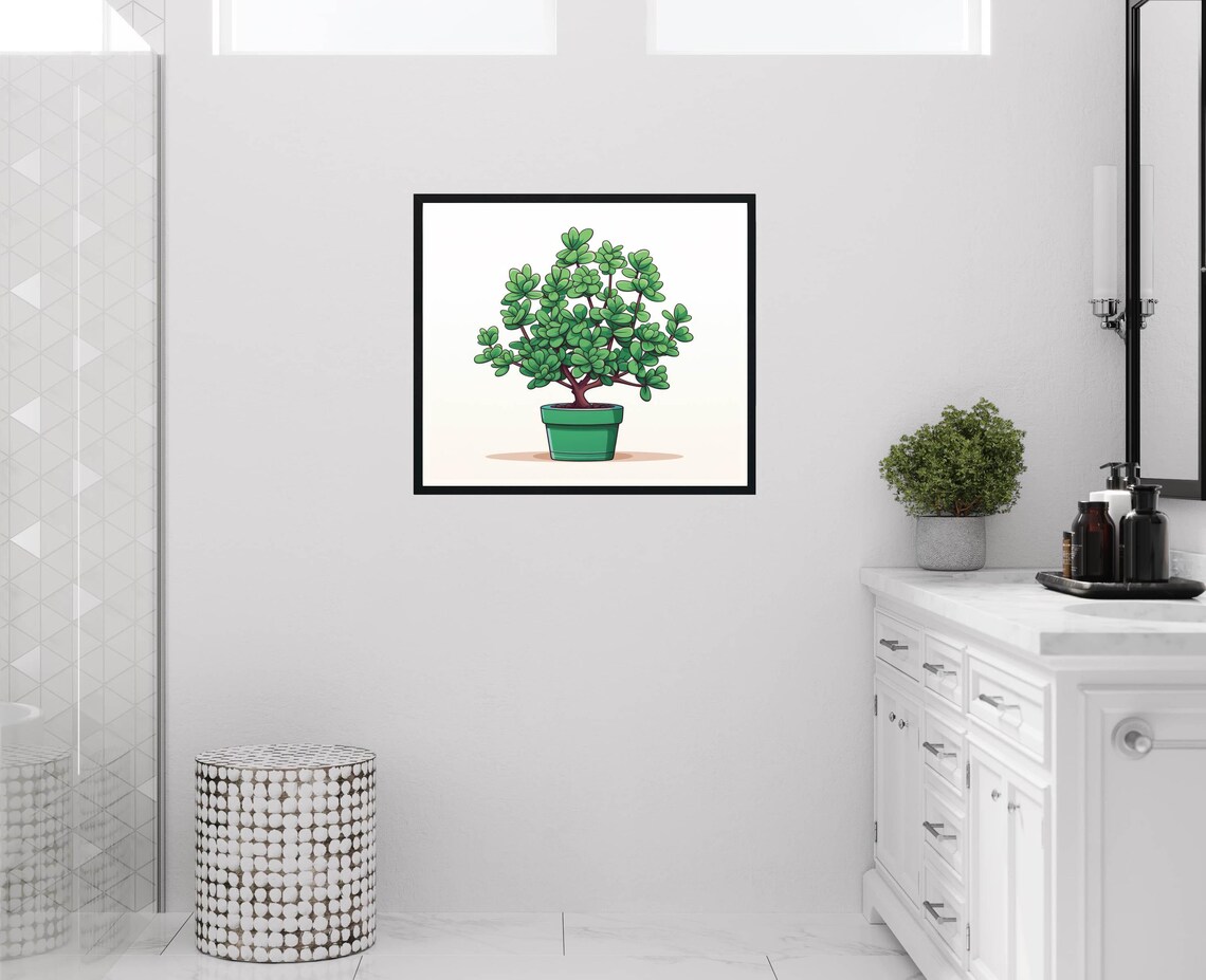 Jade Plants Art Print, Botanical Decor - Image 2