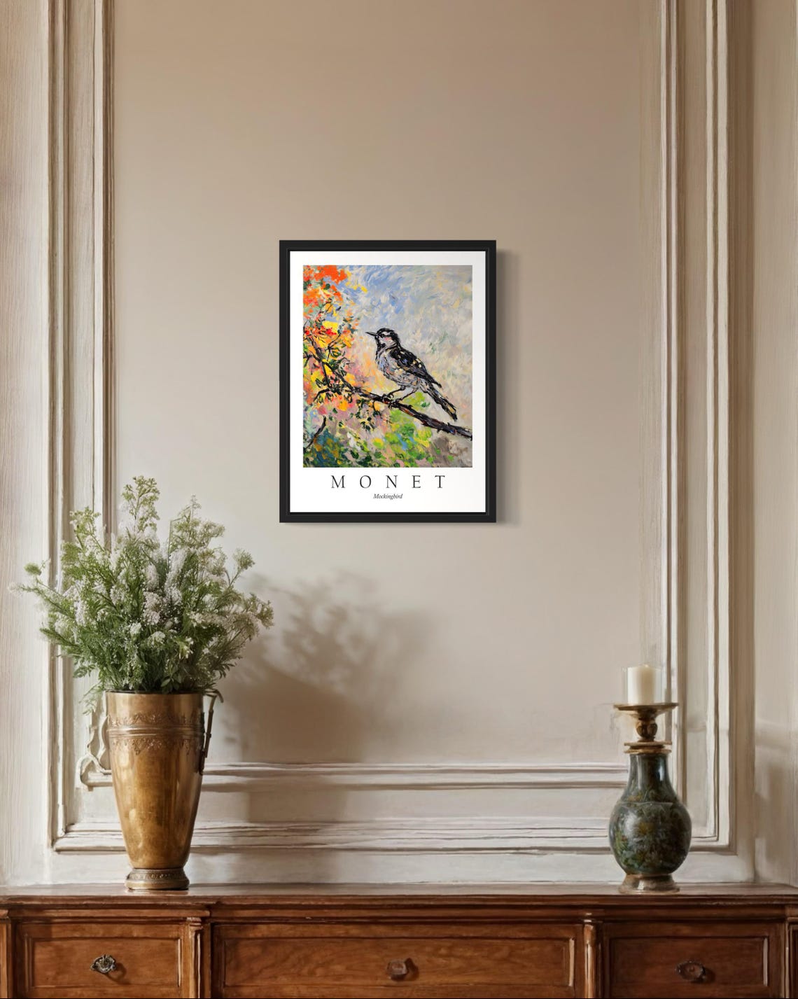 Mockingbird, Monet-Inspired Art Print - Image 2